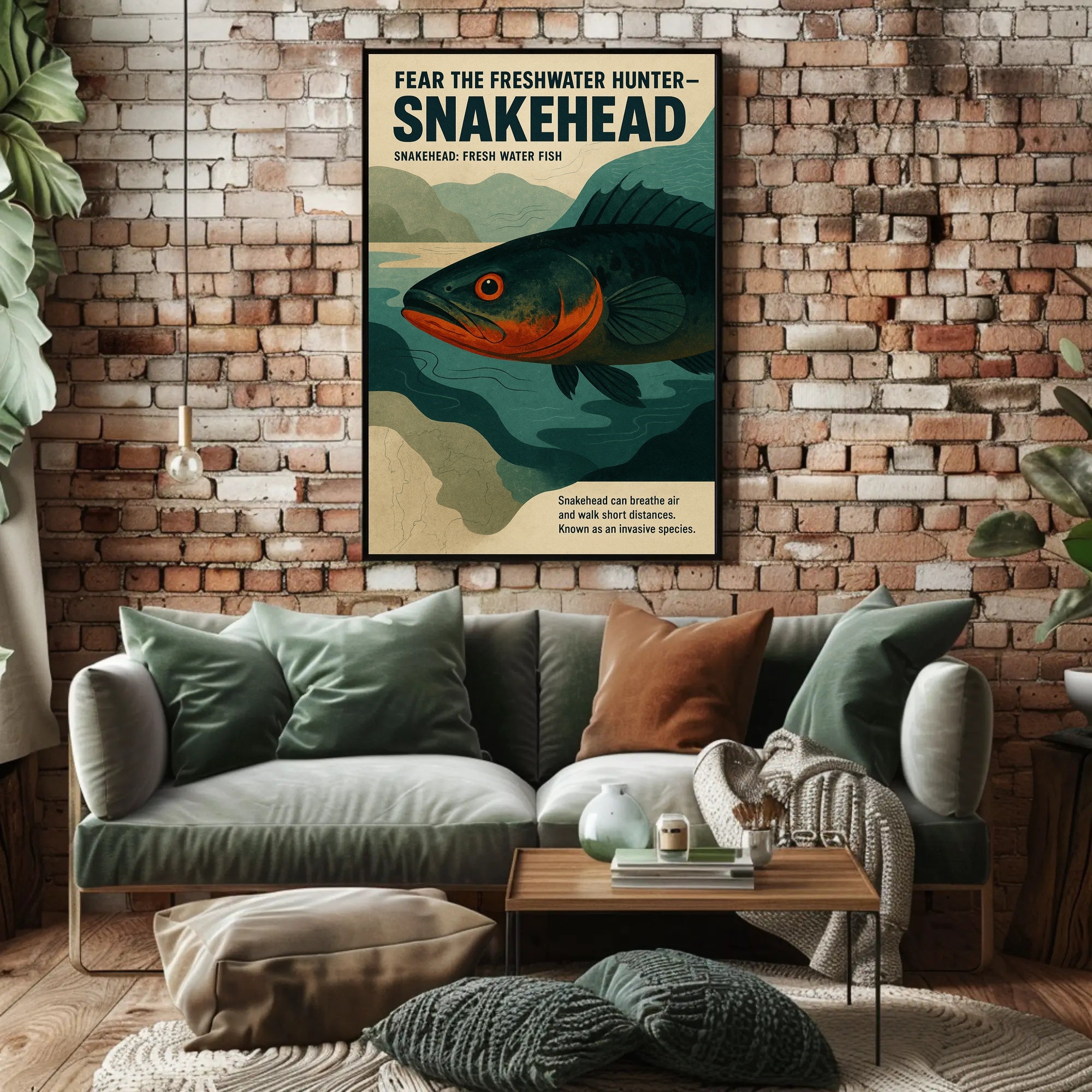 Fear The Freshwater Hunter Poster PosterGoat