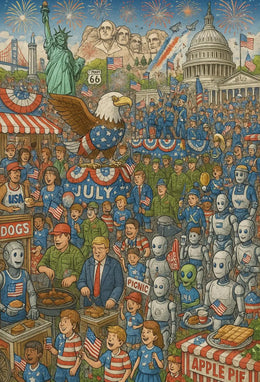 Festive American Celebration Independence Day Cultural Poster PosterGoat