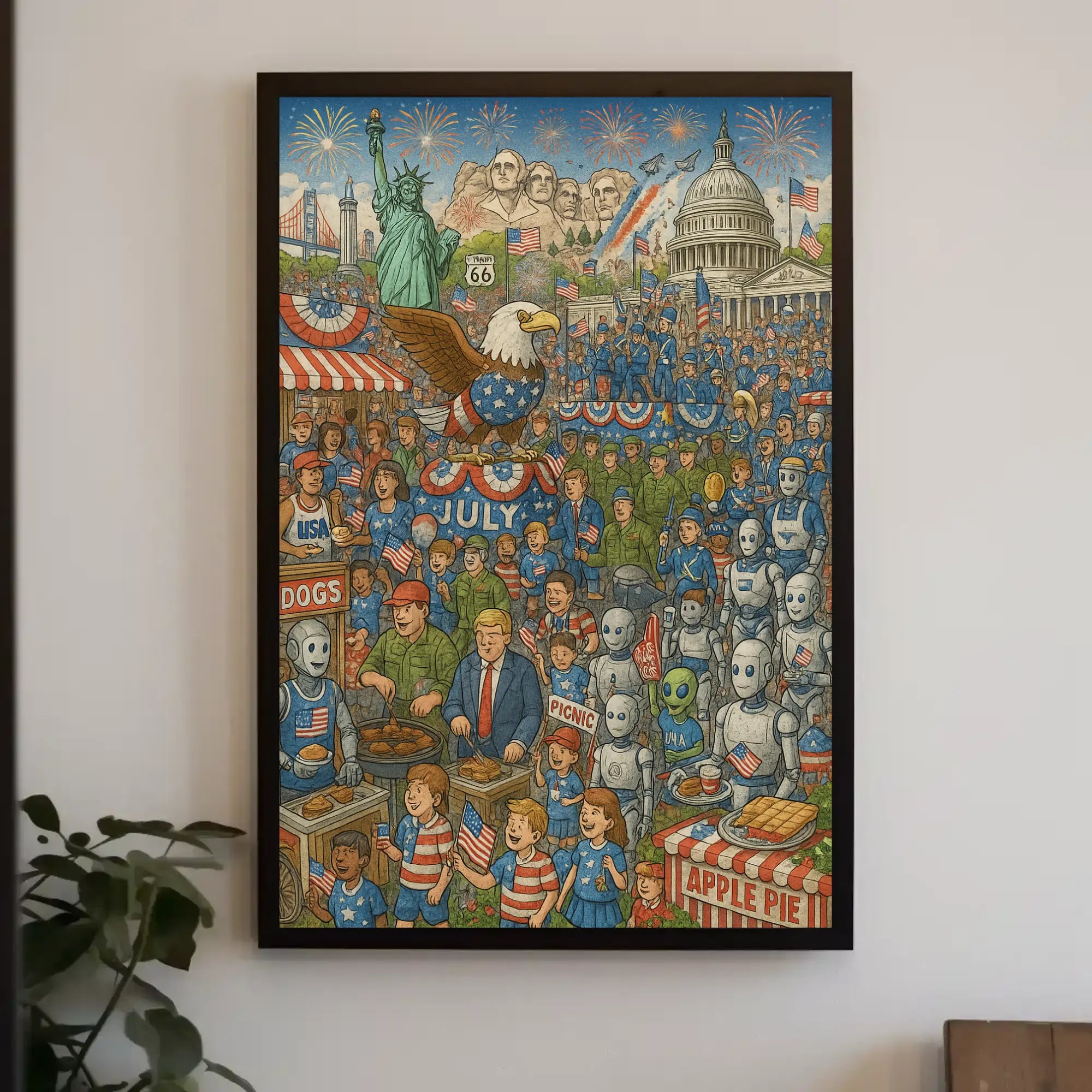 Festive American Celebration Independence Day Cultural Poster PosterGoat