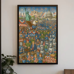Festive American Celebration Independence Day Cultural Poster PosterGoat