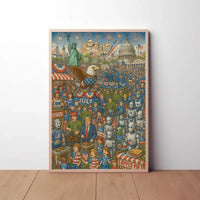 Festive American Celebration Independence Day Cultural Poster PosterGoat