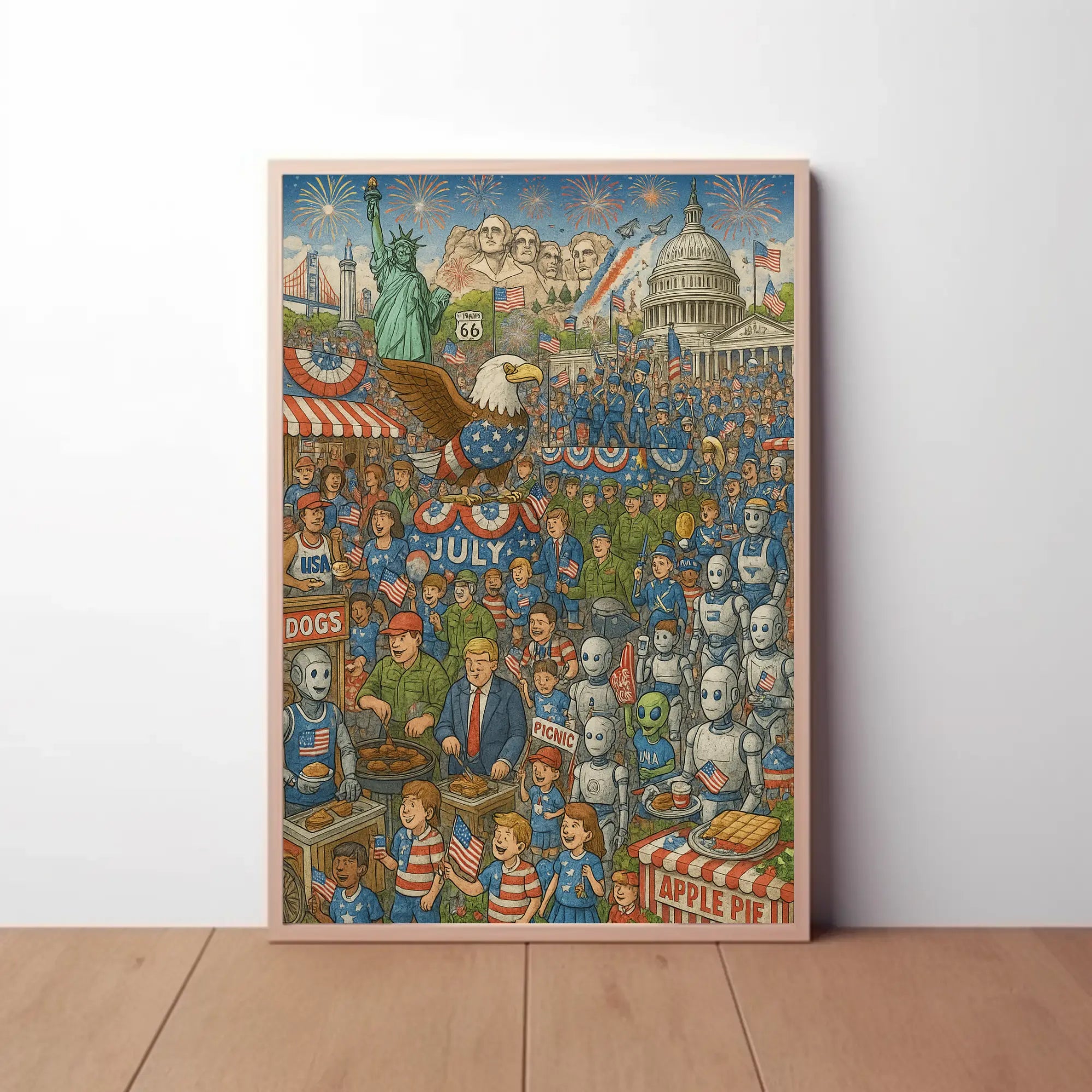 Festive American Celebration Independence Day Cultural Poster PosterGoat