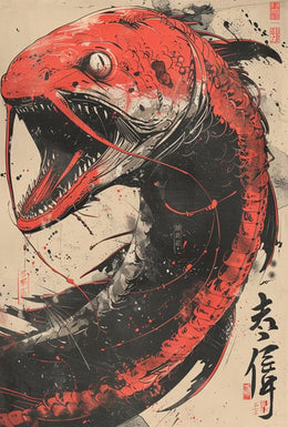 Fierce Dragon Creature Eastern Mythology Cultural Heritage Poster PosterGoat