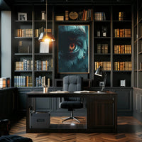 Fiery Mystical Eye Poster in Futuristic Sci-Fi Poster PosterGoat