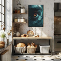 Fiery Mystical Eye Poster in Futuristic Sci-Fi Poster PosterGoat