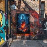 Fiery Transformation in Mythical Realm Sci-Fi Poster PosterGoat
