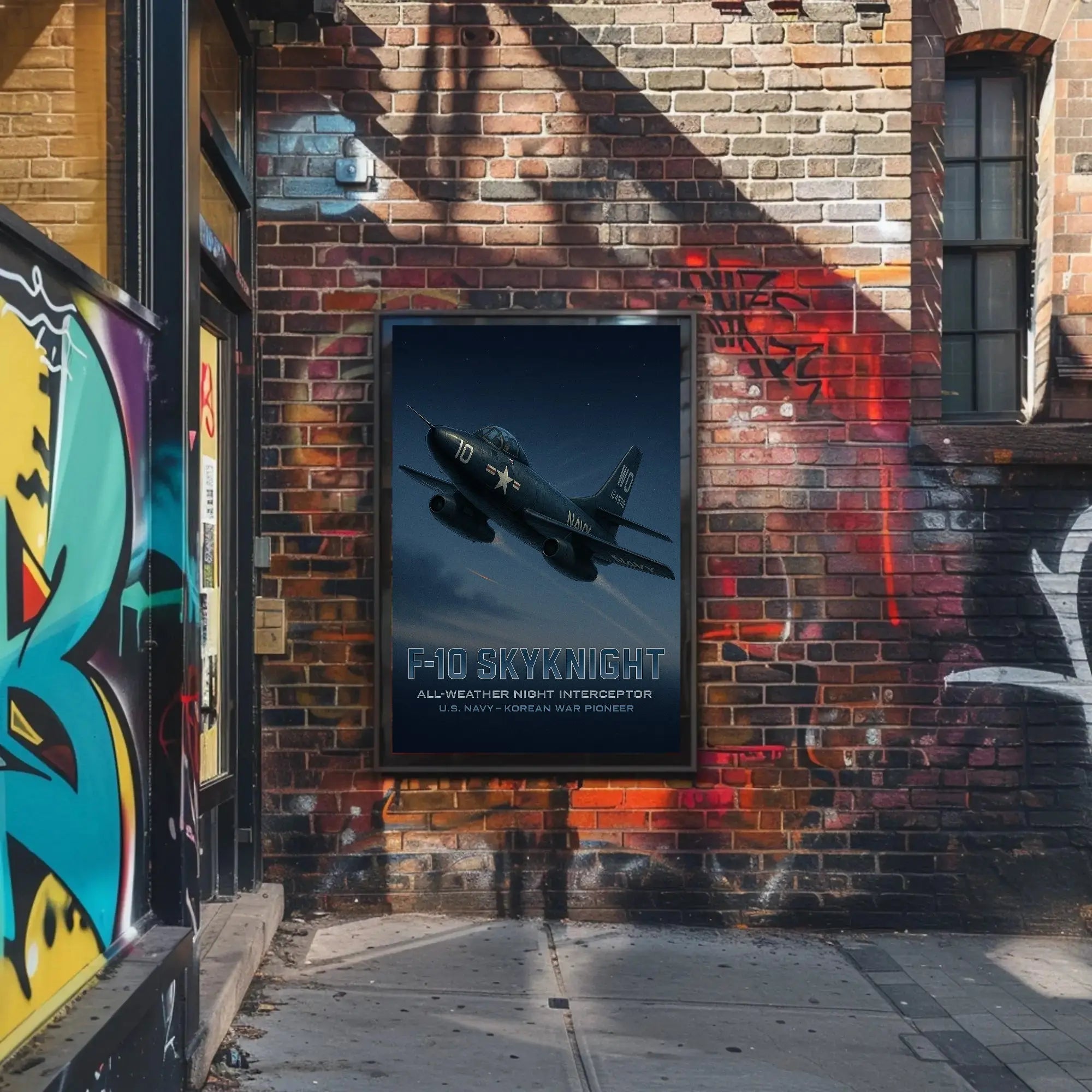 Fighter Plane Flying Through The Sky Travel Poster PosterGoat