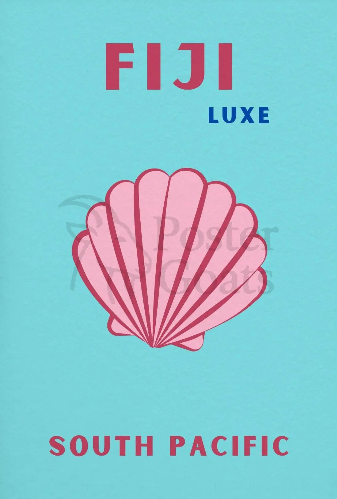 Fiji Luxe Tropical Paradise Travel Poster PosterGoat