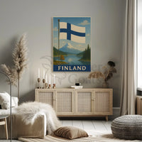 Finland's Scenic Beauty Vintage Travel Poster PosterGoat