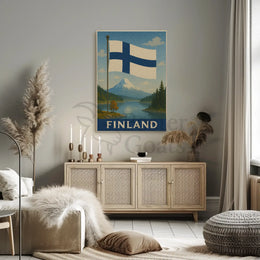 Finland's Scenic Beauty Vintage Travel Poster PosterGoat
