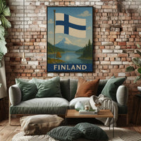 Finland's Scenic Beauty Vintage Travel Poster PosterGoat