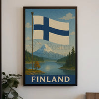 Finland's Scenic Beauty Vintage Travel Poster PosterGoat