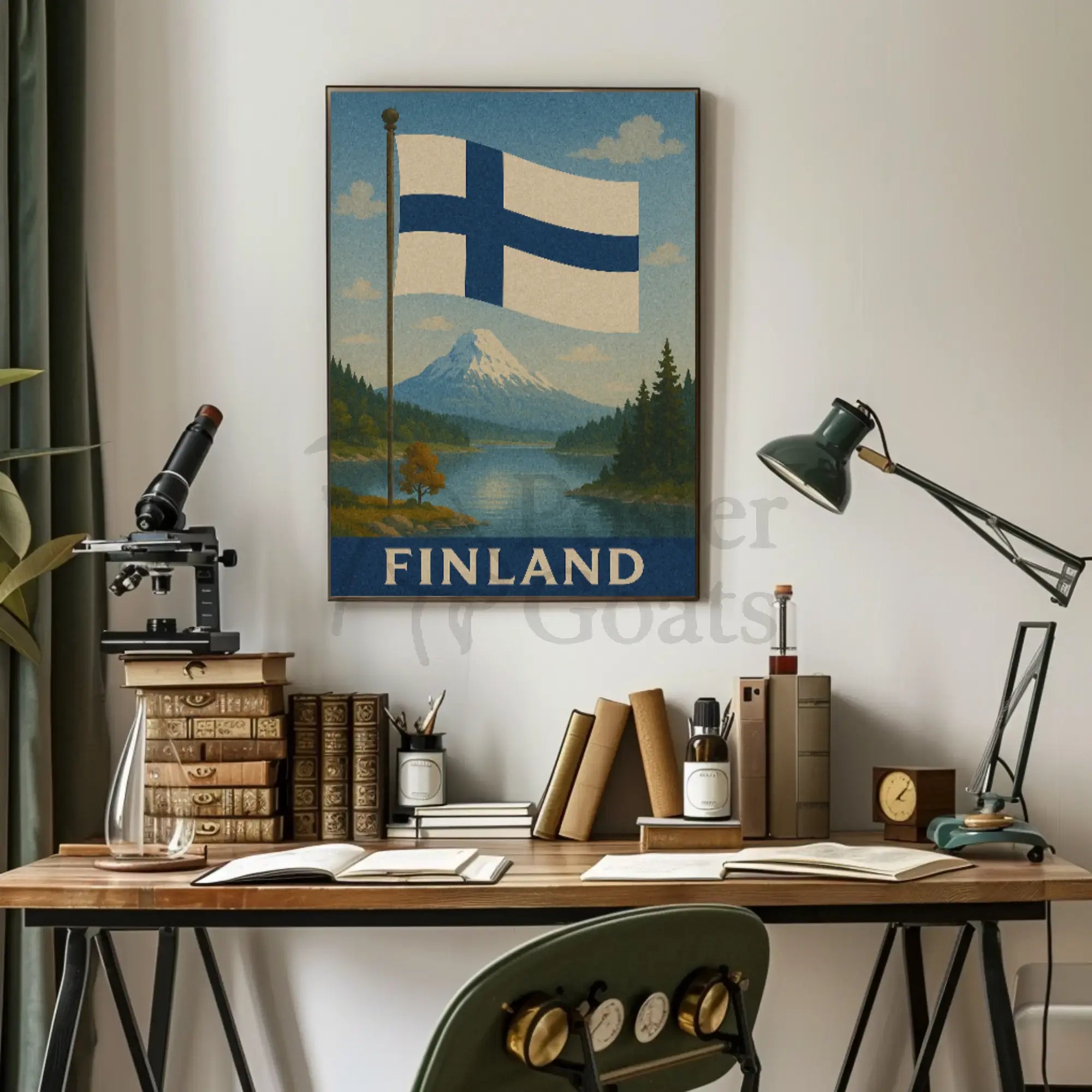 Finland's Scenic Beauty Vintage Travel Poster PosterGoat