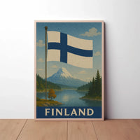 Finland's Scenic Beauty Vintage Travel Poster PosterGoat