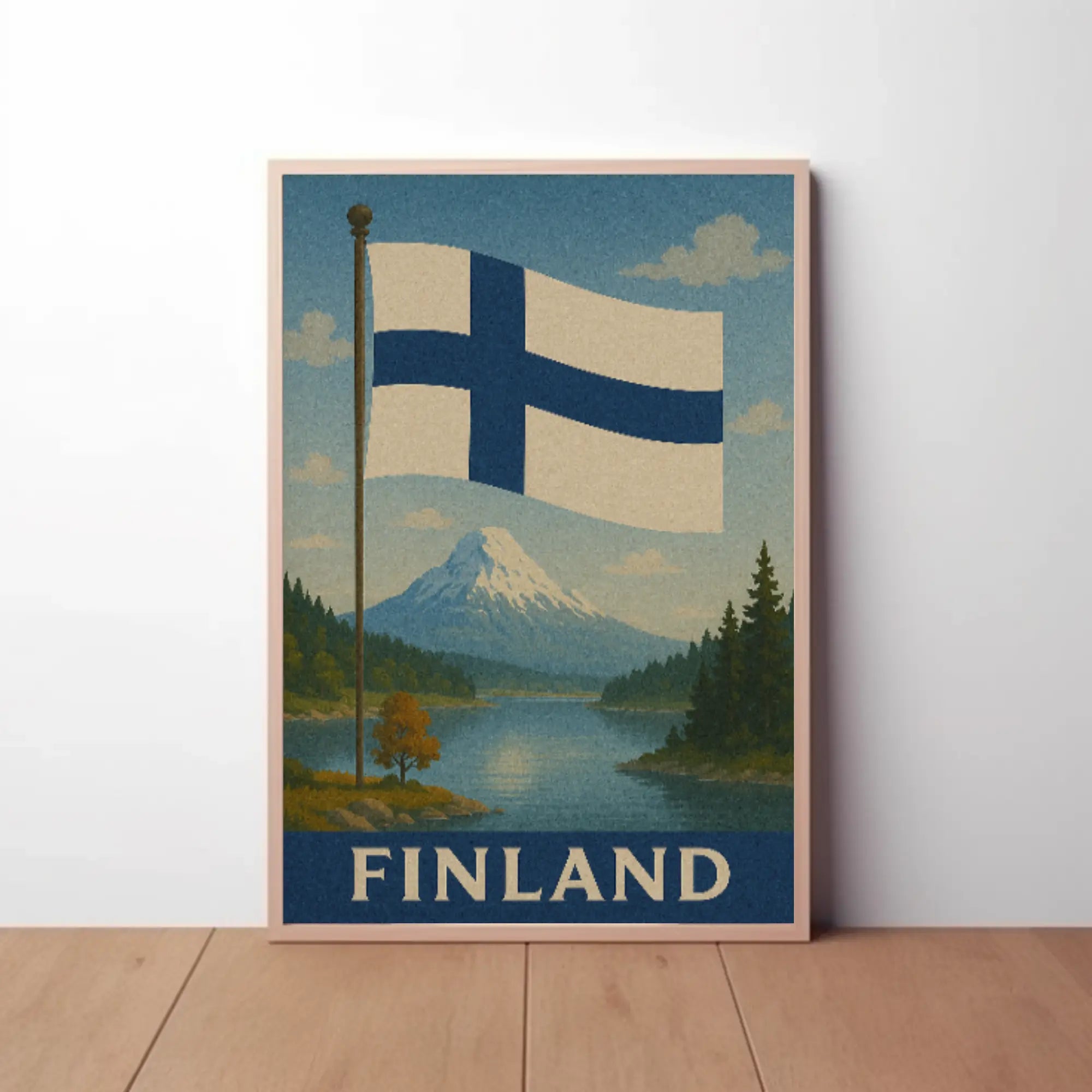 Finland's Scenic Beauty Vintage Travel Poster PosterGoat