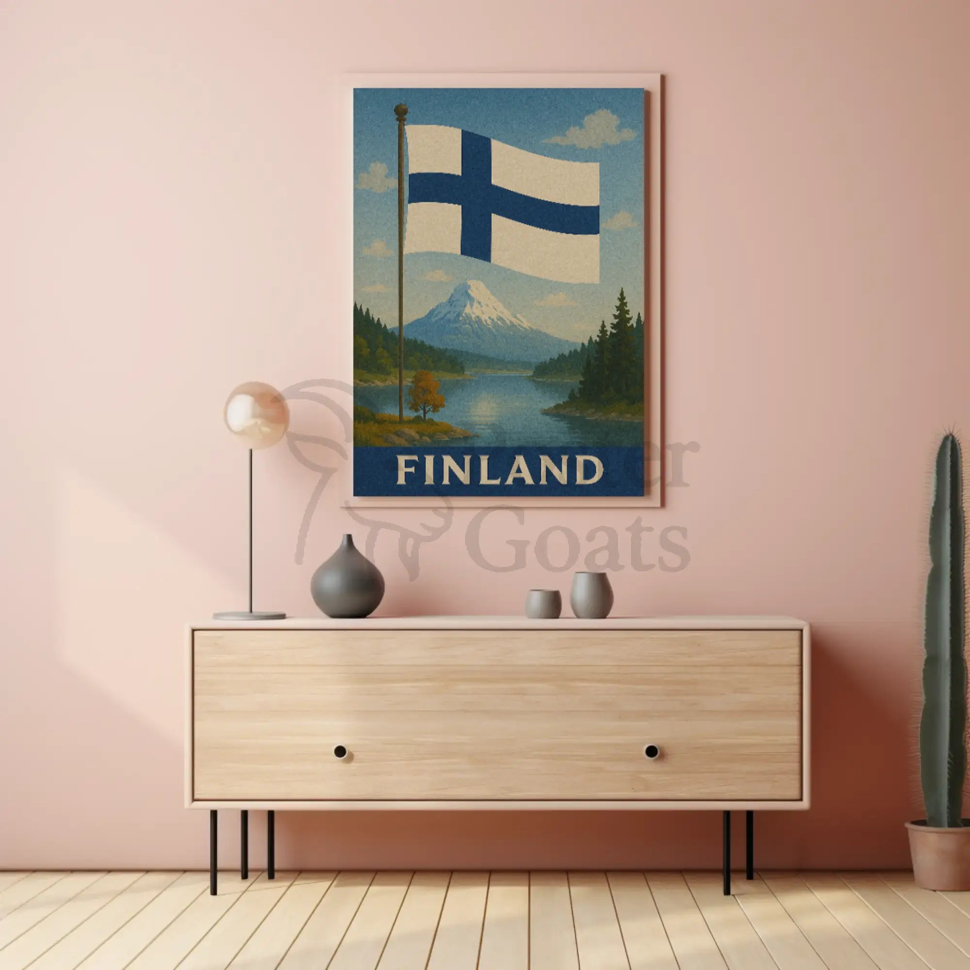 Finland's Scenic Beauty Vintage Travel Poster PosterGoat