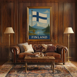 Finland's Scenic Beauty Vintage Travel Poster PosterGoat
