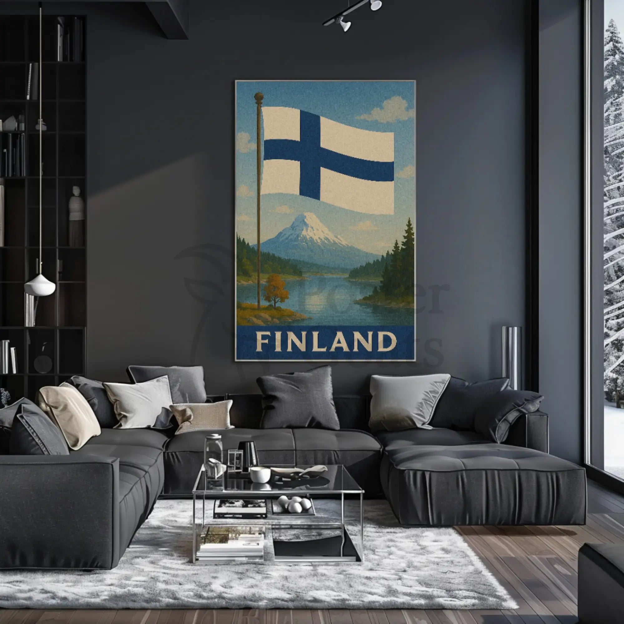 Finland's Scenic Beauty Vintage Travel Poster PosterGoat