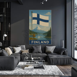 Finland's Scenic Beauty Vintage Travel Poster PosterGoat