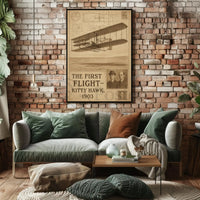 First Flight Wright Brothers Historical Aviation Poster PosterGoat