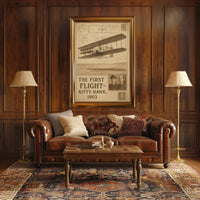 First Flight Wright Brothers Historical Aviation Poster PosterGoat