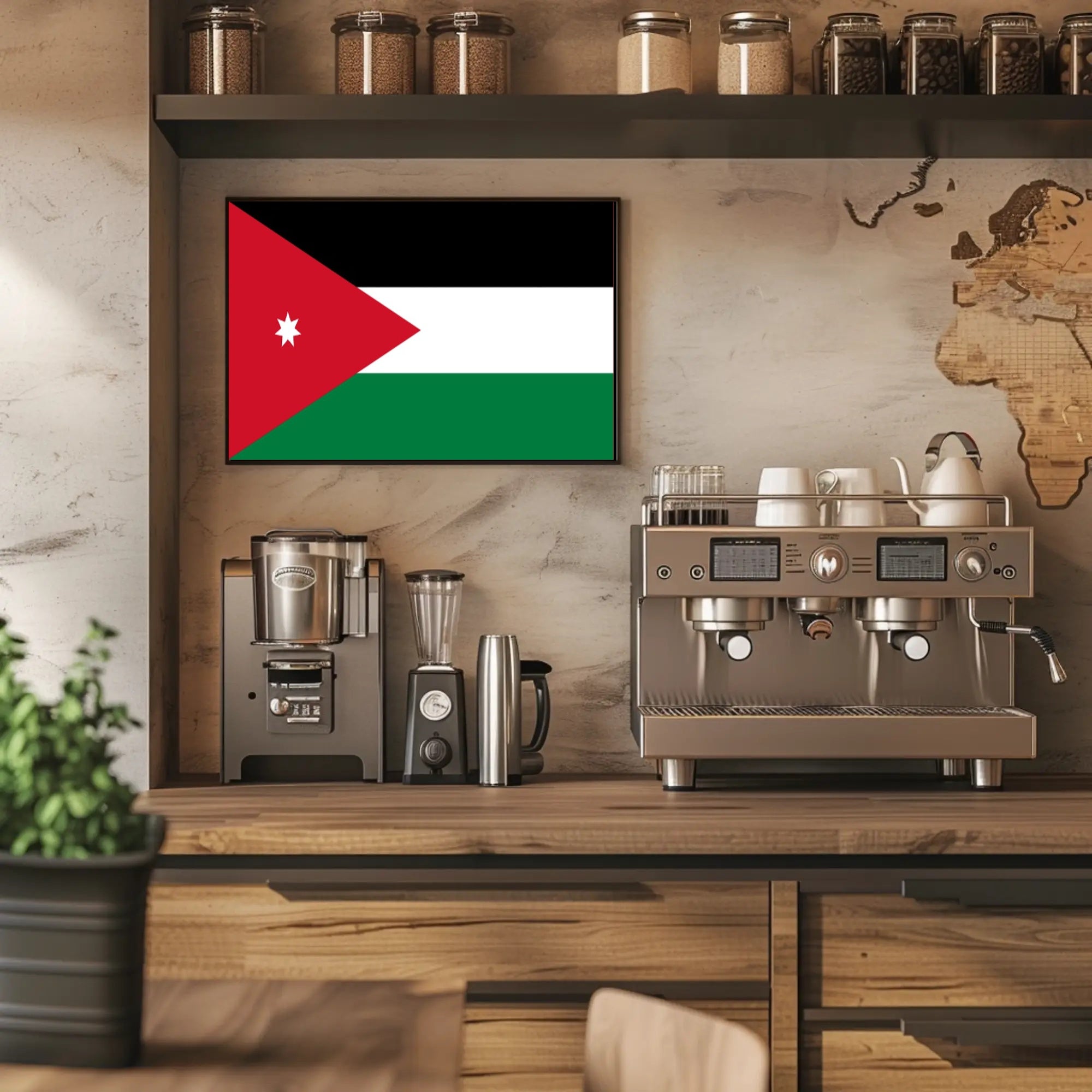 Flag of Jordan Patriotic Country Flag Poster PosterGoat