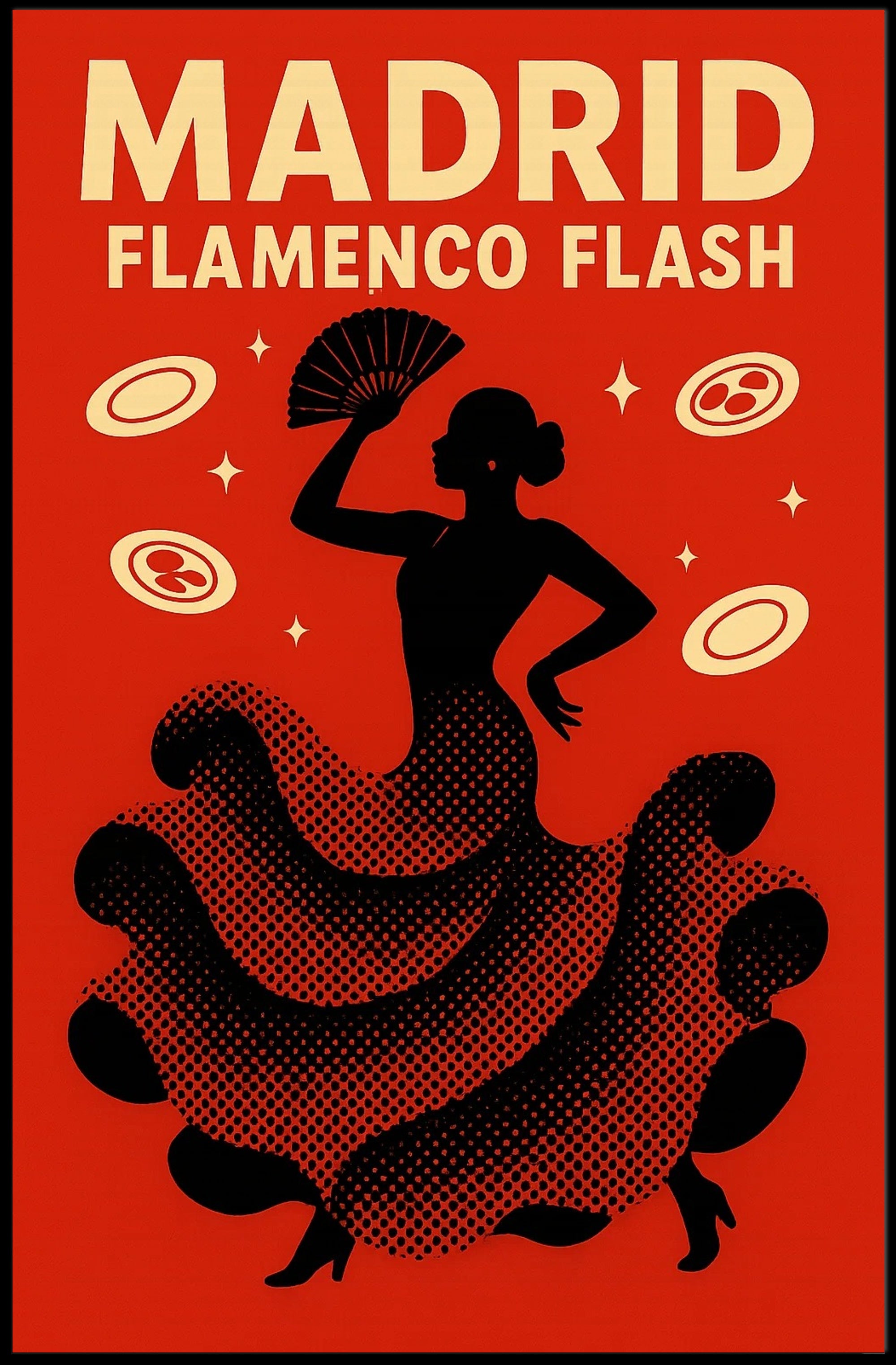 Flamenco Dance Captured in Madrid Cultural or Heritage Poster PosterGoat