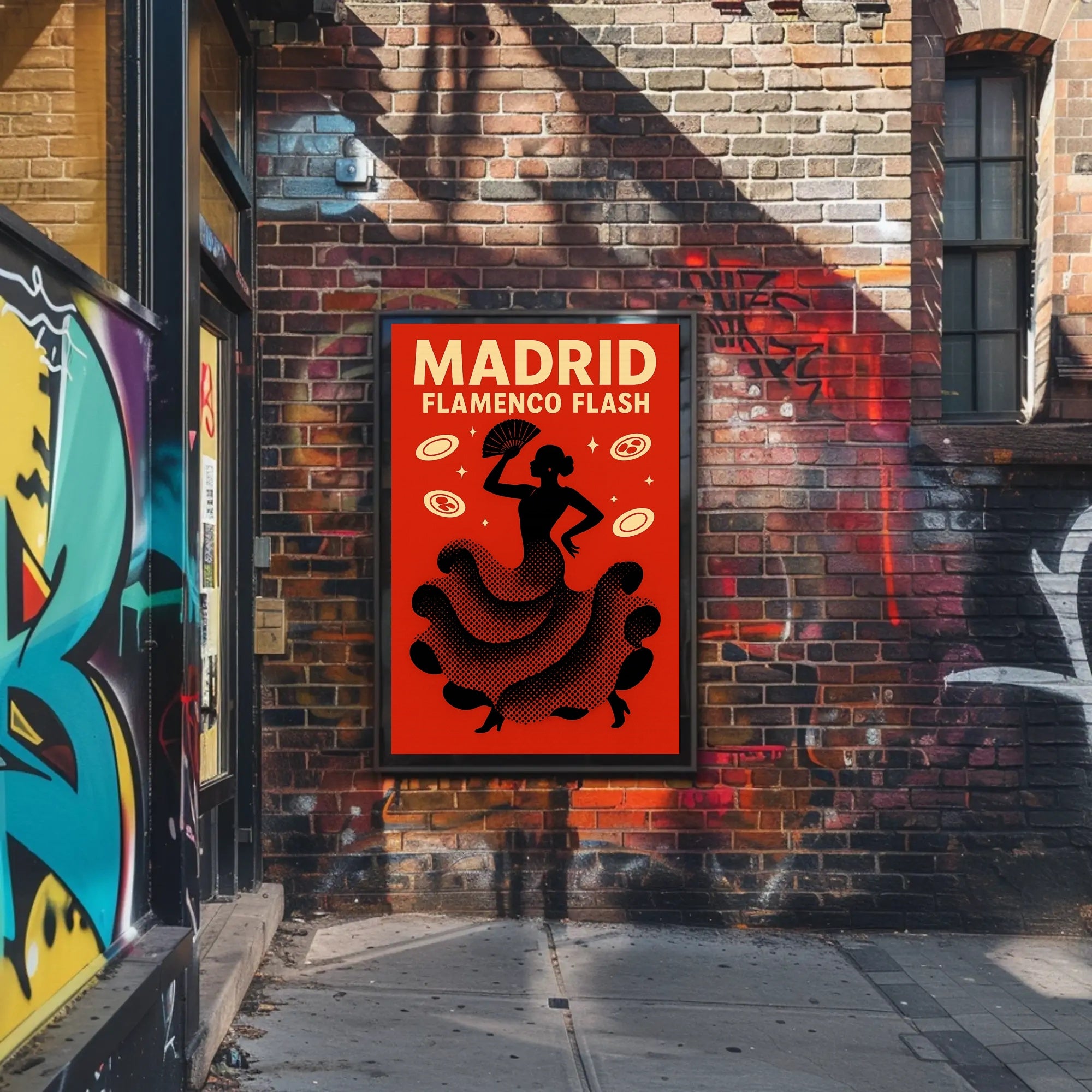 Flamenco Dance Captured in Madrid Cultural or Heritage Poster PosterGoat