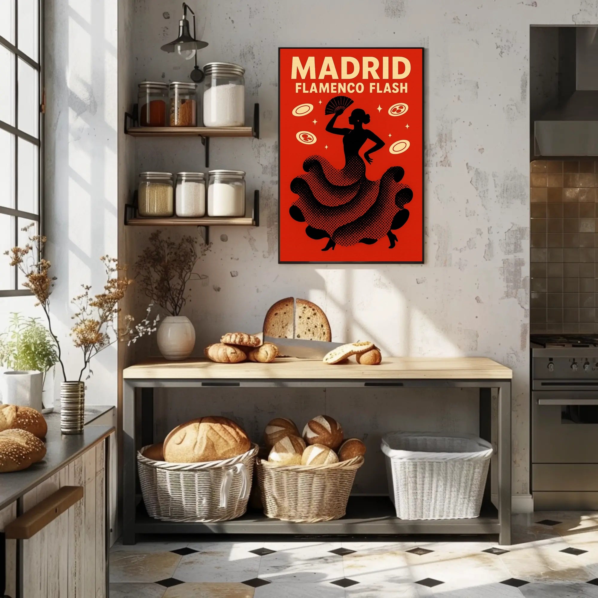 Flamenco Dance Captured in Madrid Cultural or Heritage Poster PosterGoat