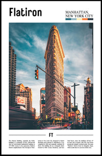 Flatiron Building Manhattan, New York Travel Poster PosterGoat