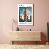 Flatiron Building Manhattan, New York Travel Poster PosterGoat