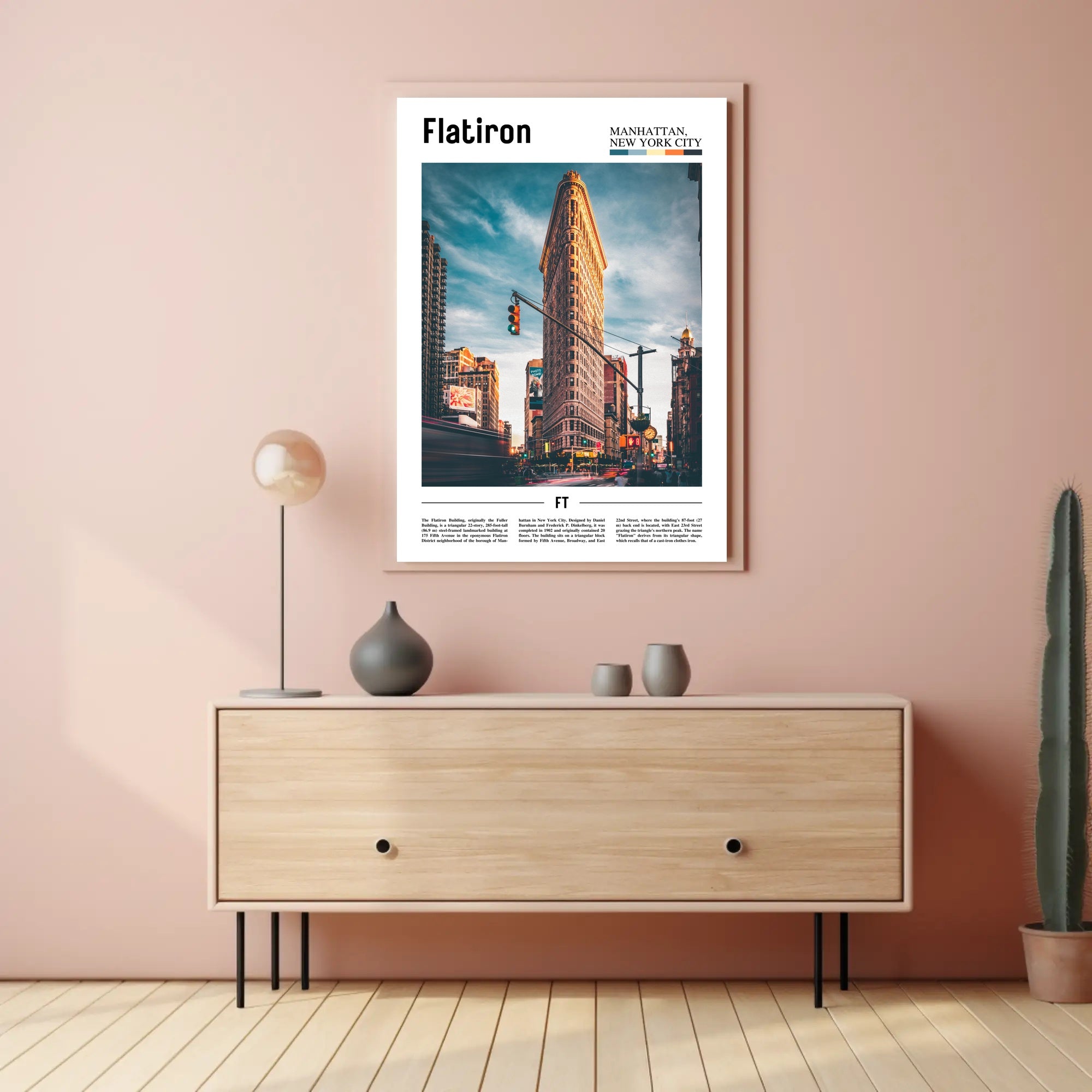 Flatiron Building Manhattan, New York Travel Poster PosterGoat