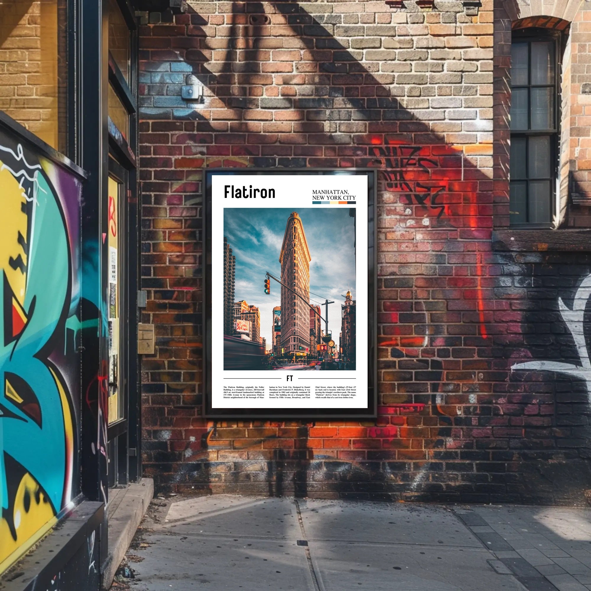 Flatiron Building Manhattan, New York Travel Poster PosterGoat