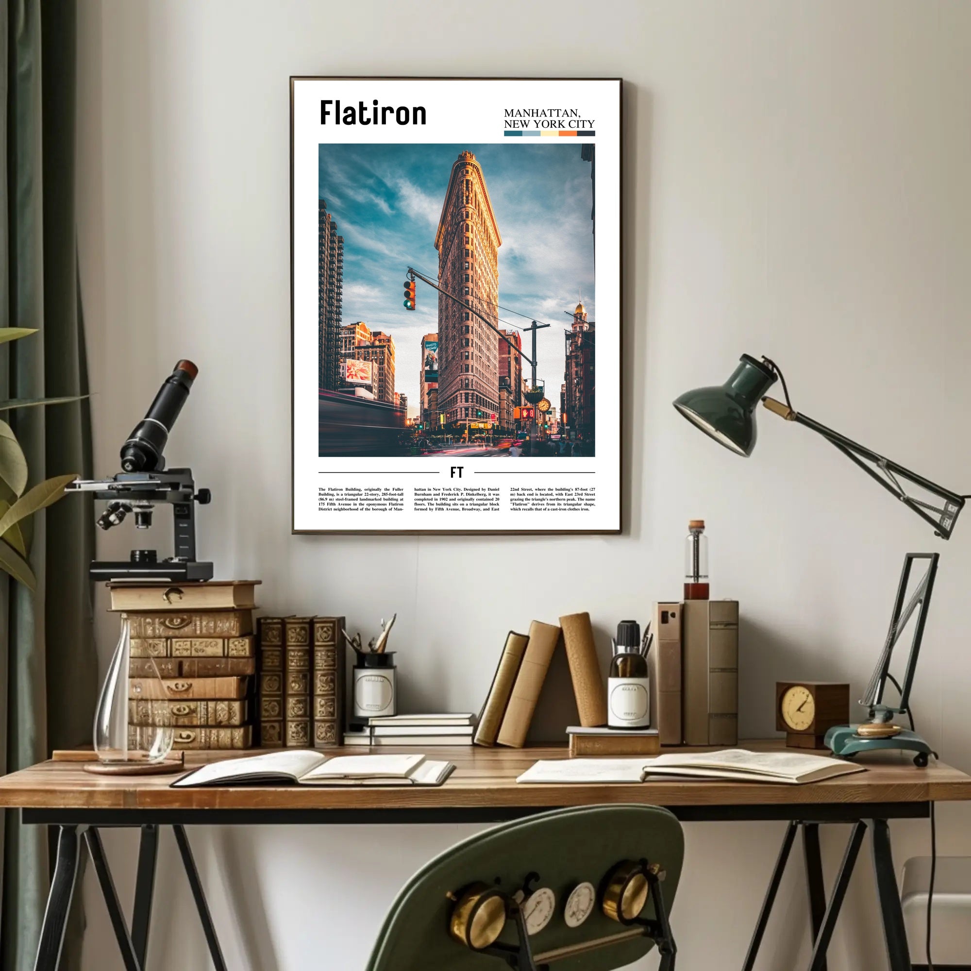 Flatiron Building Manhattan, New York Travel Poster PosterGoat