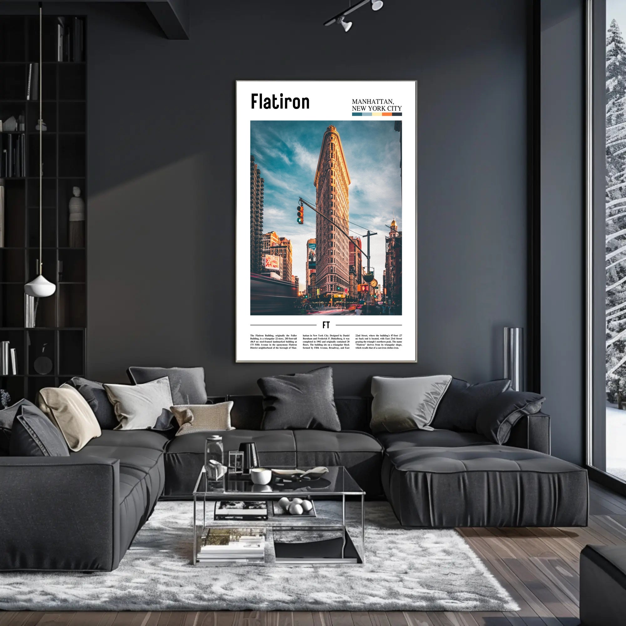 Flatiron Building Manhattan, New York Travel Poster PosterGoat