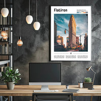 Flatiron Building Manhattan, New York Travel Poster PosterGoat