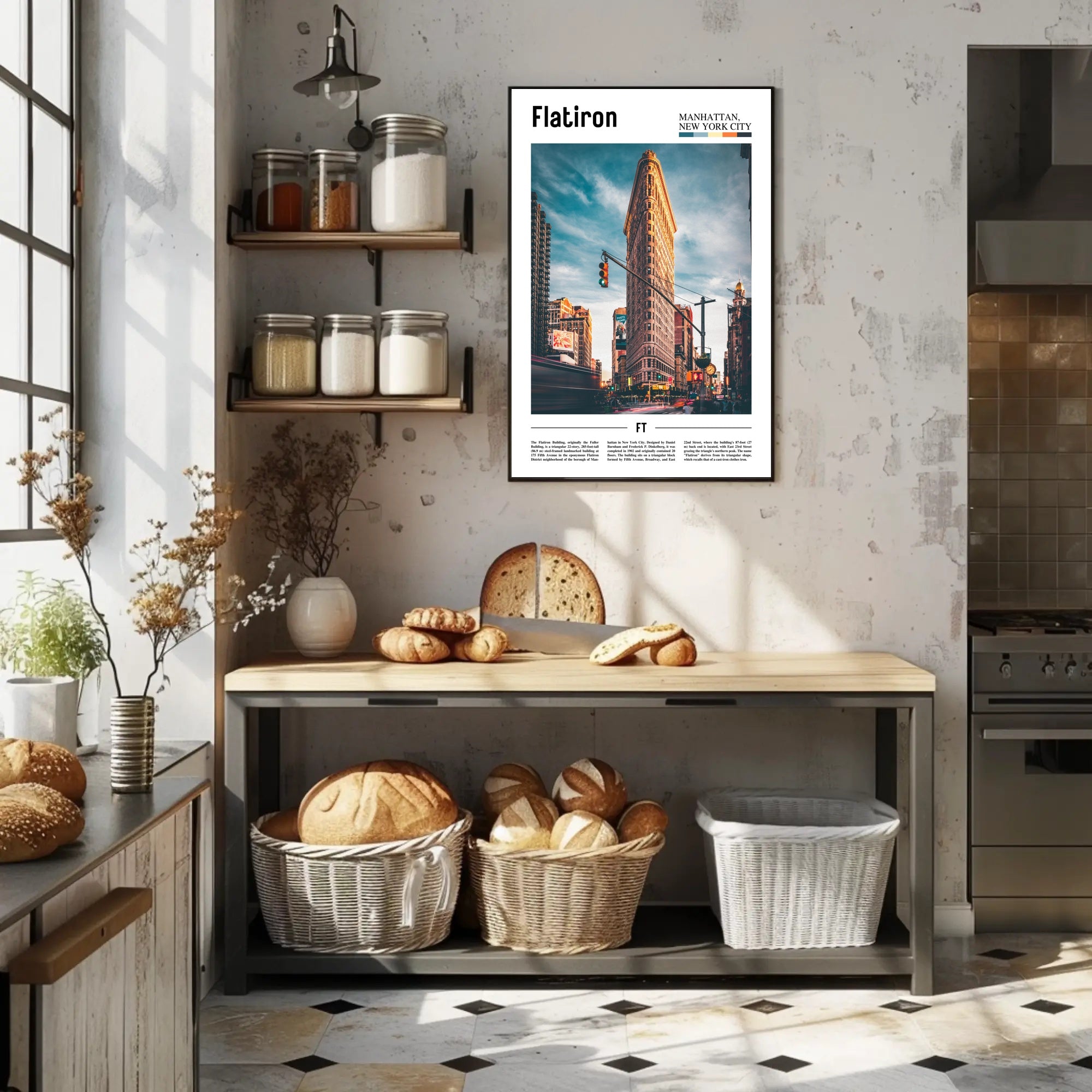 Flatiron Building Manhattan, New York Travel Poster PosterGoat