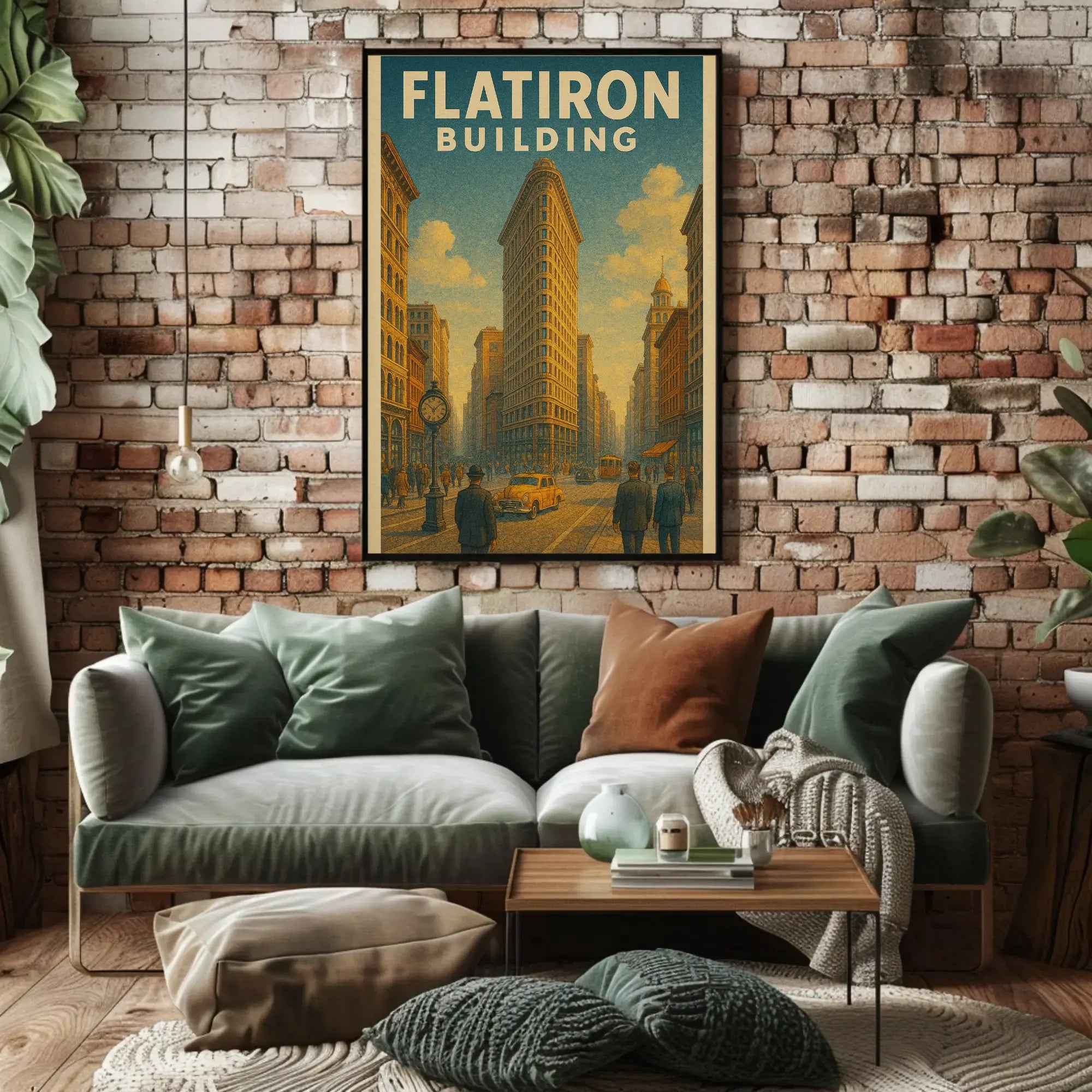 Flatiron Building Vintage New York City Travel Poster PosterGoat