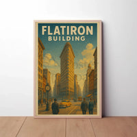 Flatiron Building Vintage New York City Travel Poster PosterGoat