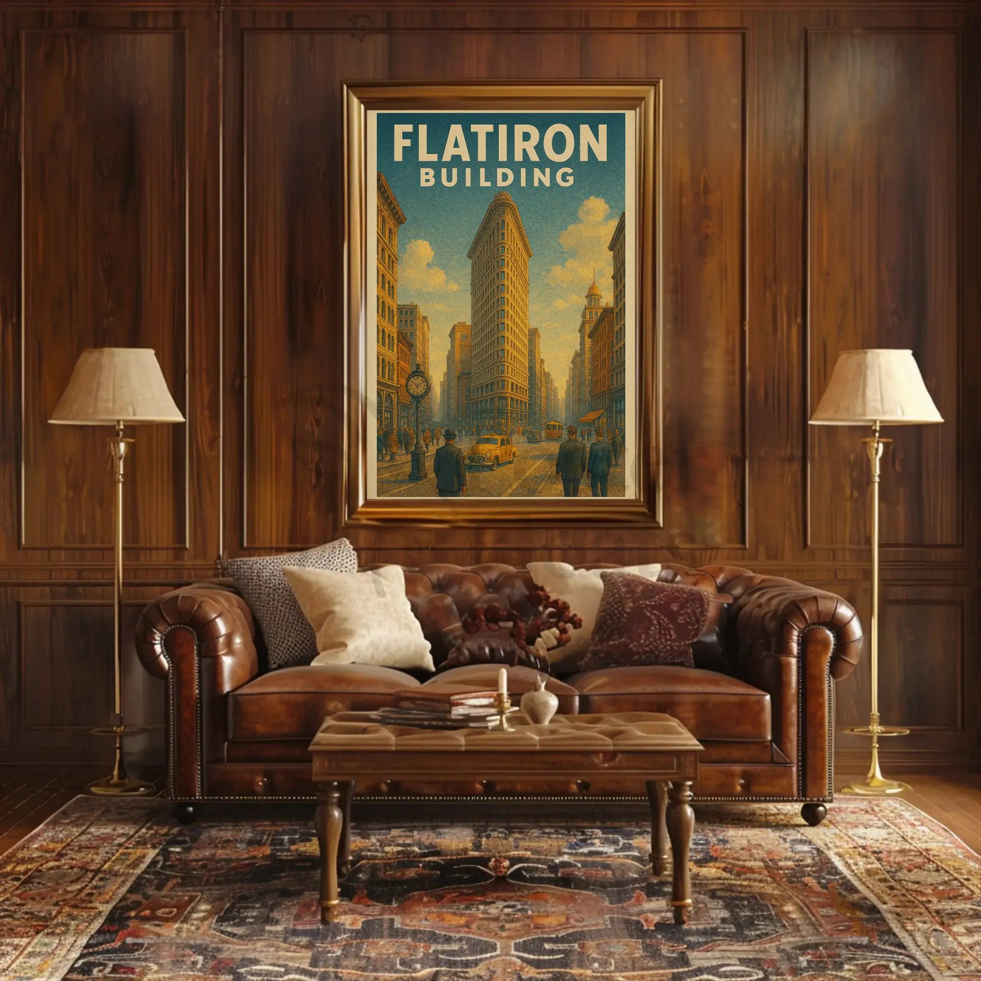 Flatiron Building Vintage New York City Travel Poster PosterGoat