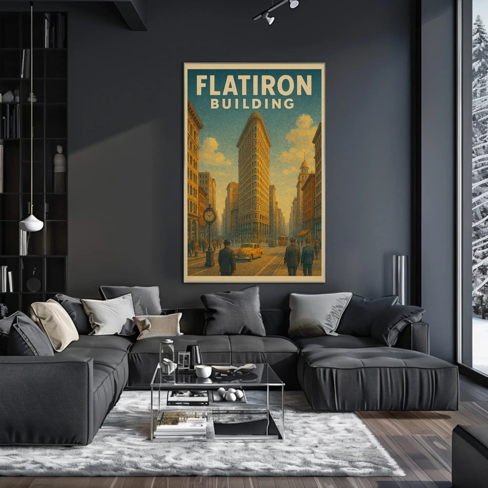 Flatiron Building Vintage New York City Travel Poster PosterGoat