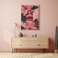 Floral Harmony: Surreal Woman Nature Artistic Poster PosterGoat