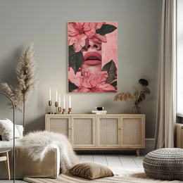 Floral Harmony: Surreal Woman Nature Artistic Poster PosterGoat