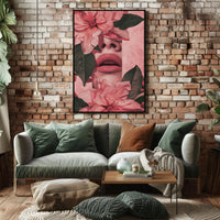 Floral Harmony: Surreal Woman Nature Artistic Poster PosterGoat