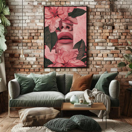 Floral Harmony: Surreal Woman Nature Artistic Poster PosterGoat