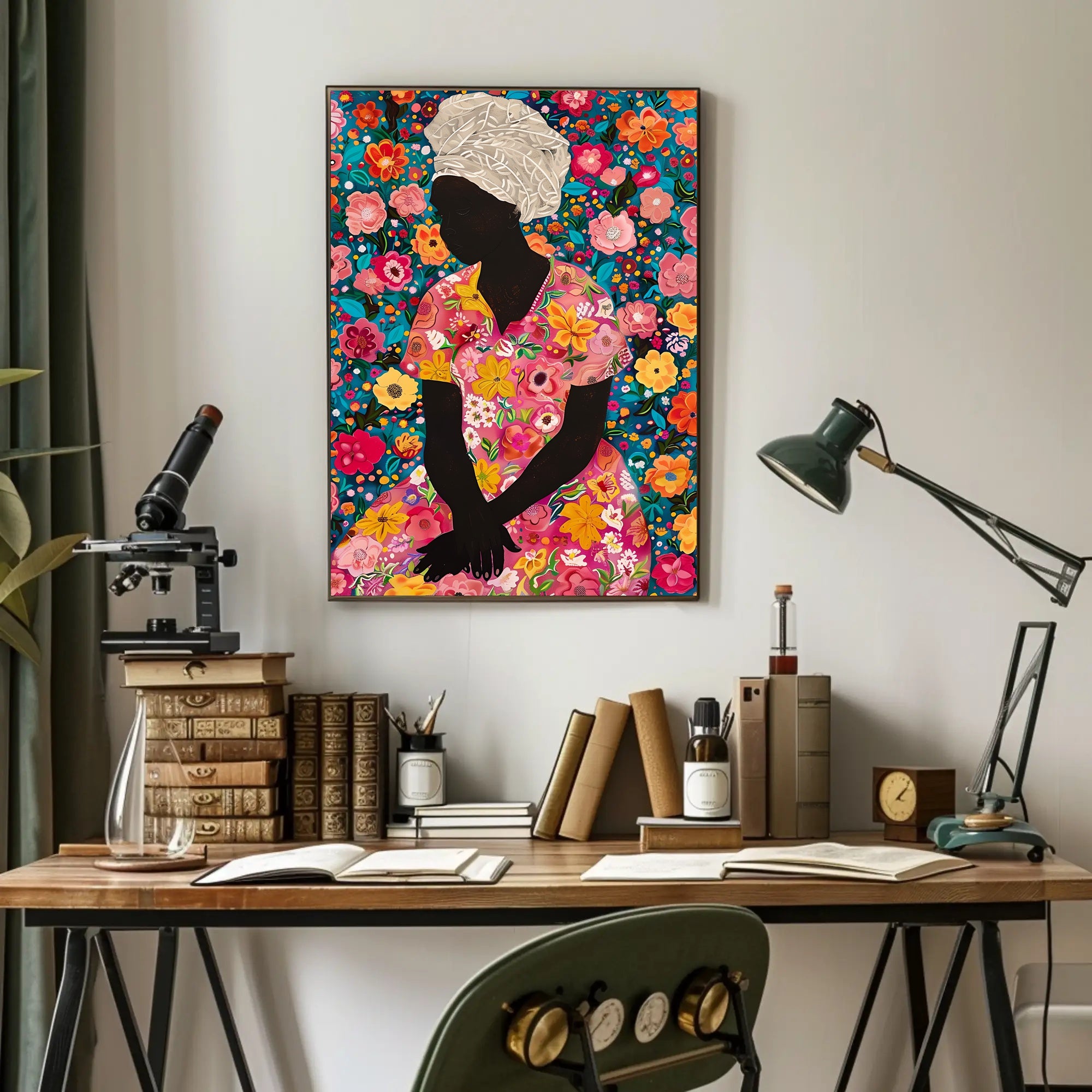 Floral Serenity Celebration: Abstract or Artistic Poster PosterGoat