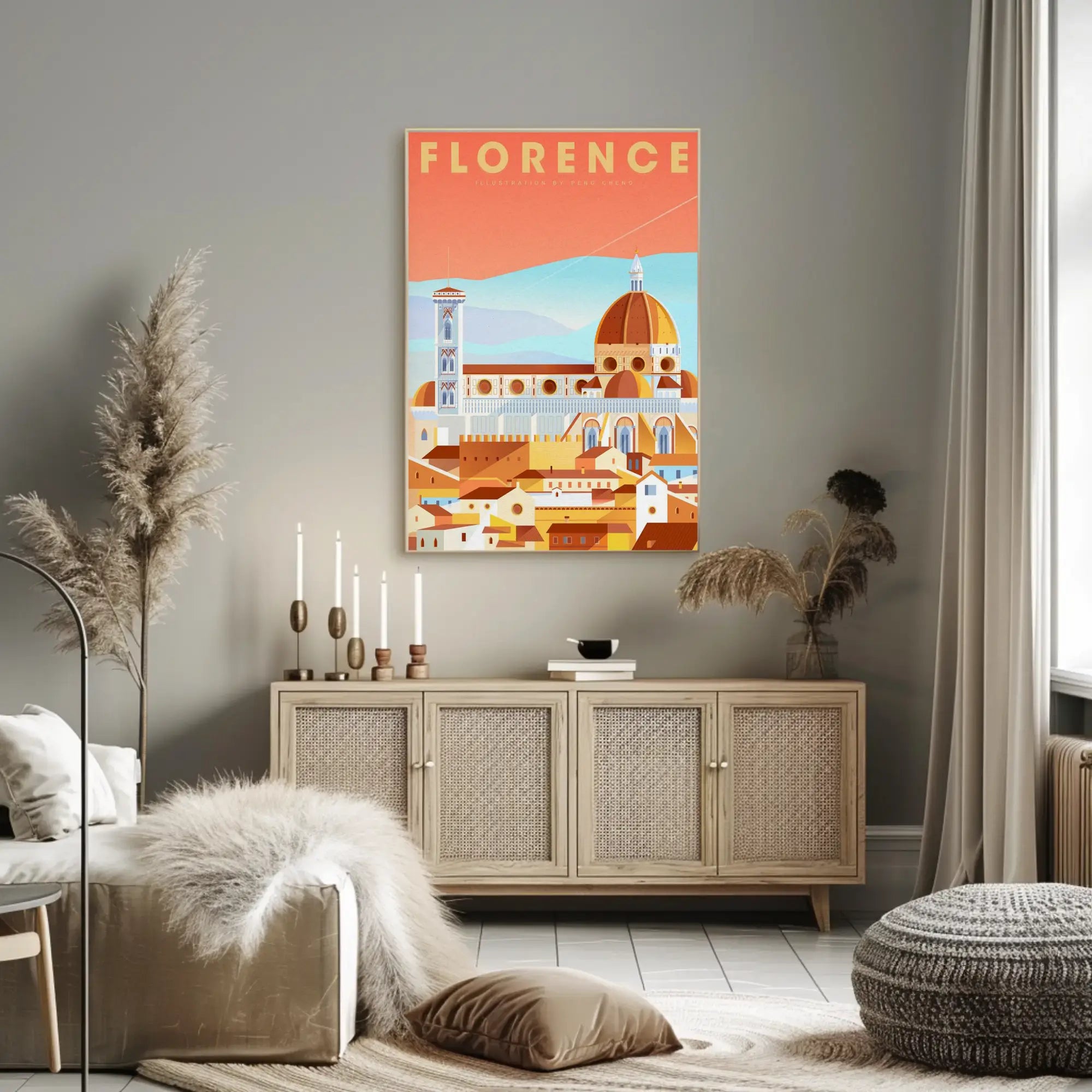 Florence Cathedral Architecture Art Poster PosterGoat