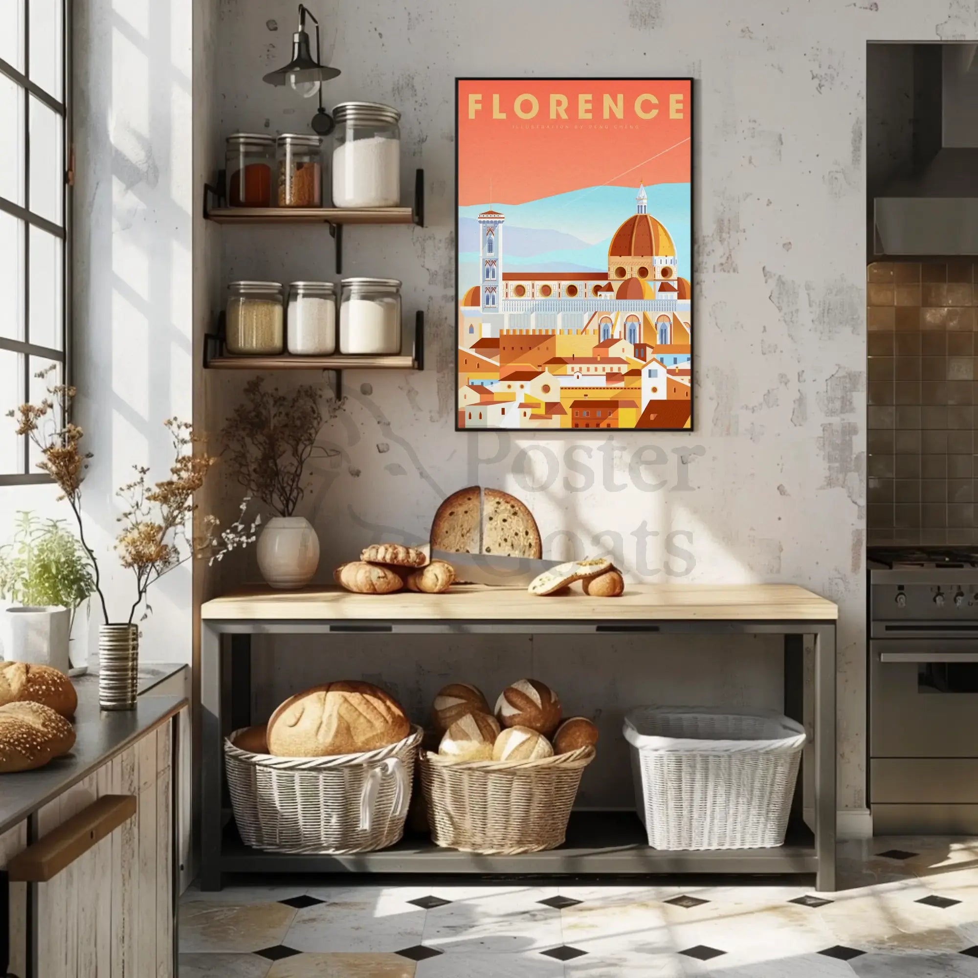 Florence Cathedral Architecture Art Poster PosterGoat