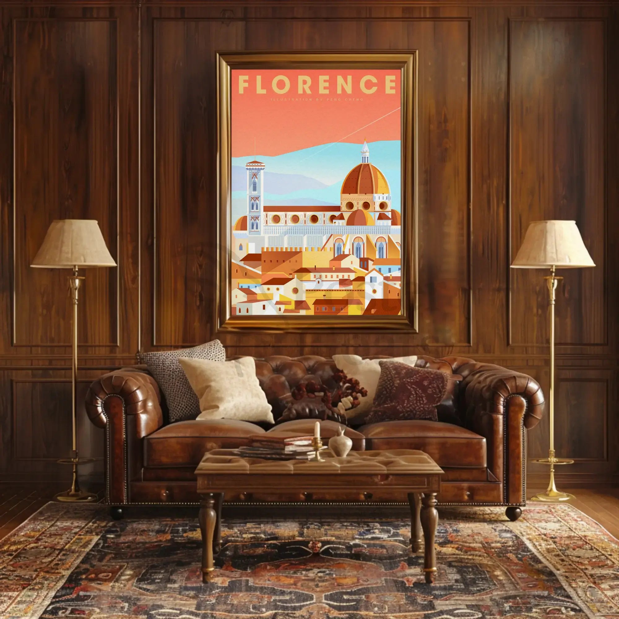 Florence Cathedral Architecture Art Poster PosterGoat