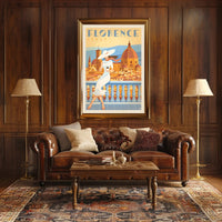 Florence Renaissance Travel Art Deco Poster PosterGoat